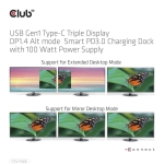NB ACC DOCKING STATION/USB-C 100W CSV-1565 CLUB3D - Image 6