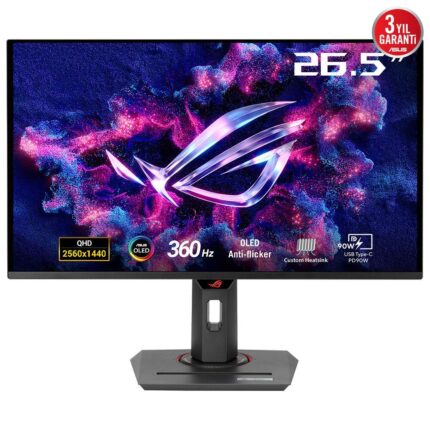 ASUS LCD Monitor|ASUS|ROG Strix OLED XG27ACDNG|26.5"|Gaming|Panel QD-OLED|2560x1440|16:9|360 Hz|0.03 ms|Swivel|Pivot|Height adjustable|90LM0AN0-B01970