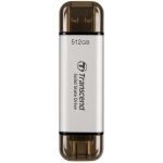External SSD TRANSCEND ESD310 512GB USB-C USB 3D NAND Write speed 900 MBytes/sec Read speed 1050 MBytes/sec TS512GESD310S