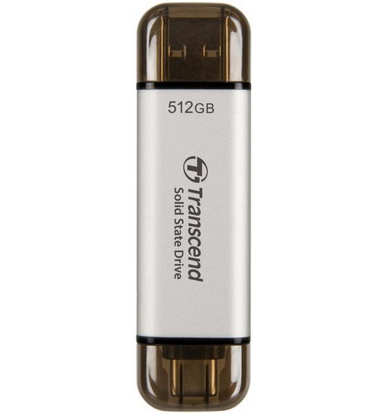 c3c6eef4-6c47-4847-9066-ecc372e2a017 External SSD TRANSCEND ESD310 512GB USB-C USB 3D NAND Write speed 900 MBytes/sec Read speed 1050 MBytes/sec TS512GESD310S - Image 1