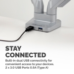 MONITOR ACC ARM DUAL/SILVER 8056501 FELLOWES - Image 4