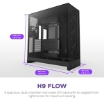 Case NZXT ATX/micro ATX/Mini-ITX/EATX Black Midi Tower PC CM-H92FB-01 - Image 2