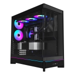 Case MONTECH HS02 PRO MidiTower Case product features Removeable HDD basket/Transparent panel Not included ATX MicroATX MiniITX Colour Black HS02PRO(B) - Image 3