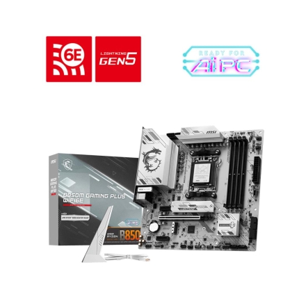 Mainboard MSI AMD B850 SAM5 Memory DDR5 Memory slots 4 B850MGAMINGPLUSWIFI6E