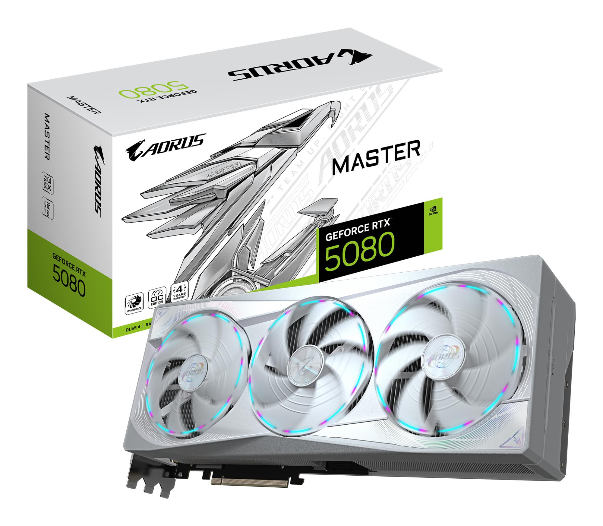 d821ad11-8f56-47b1-bdb6-c555bb45fa2d GIGABYTE Graphics Card|GIGABYTE|NVIDIA GeForce RTX 5080|16 GB|GDDR7|256 bit|PCIE 5.0 16x|GPU 2617 MHz|Dual Slot Fansink|1xHDMI|3xDisplayPort|GV-N5080AORUSMICE-16GD - Image 1