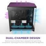 Case NZXT ATX/micro ATX/Mini-ITX/EATX Black Midi Tower PC CM-H92FB-01 - Image 7