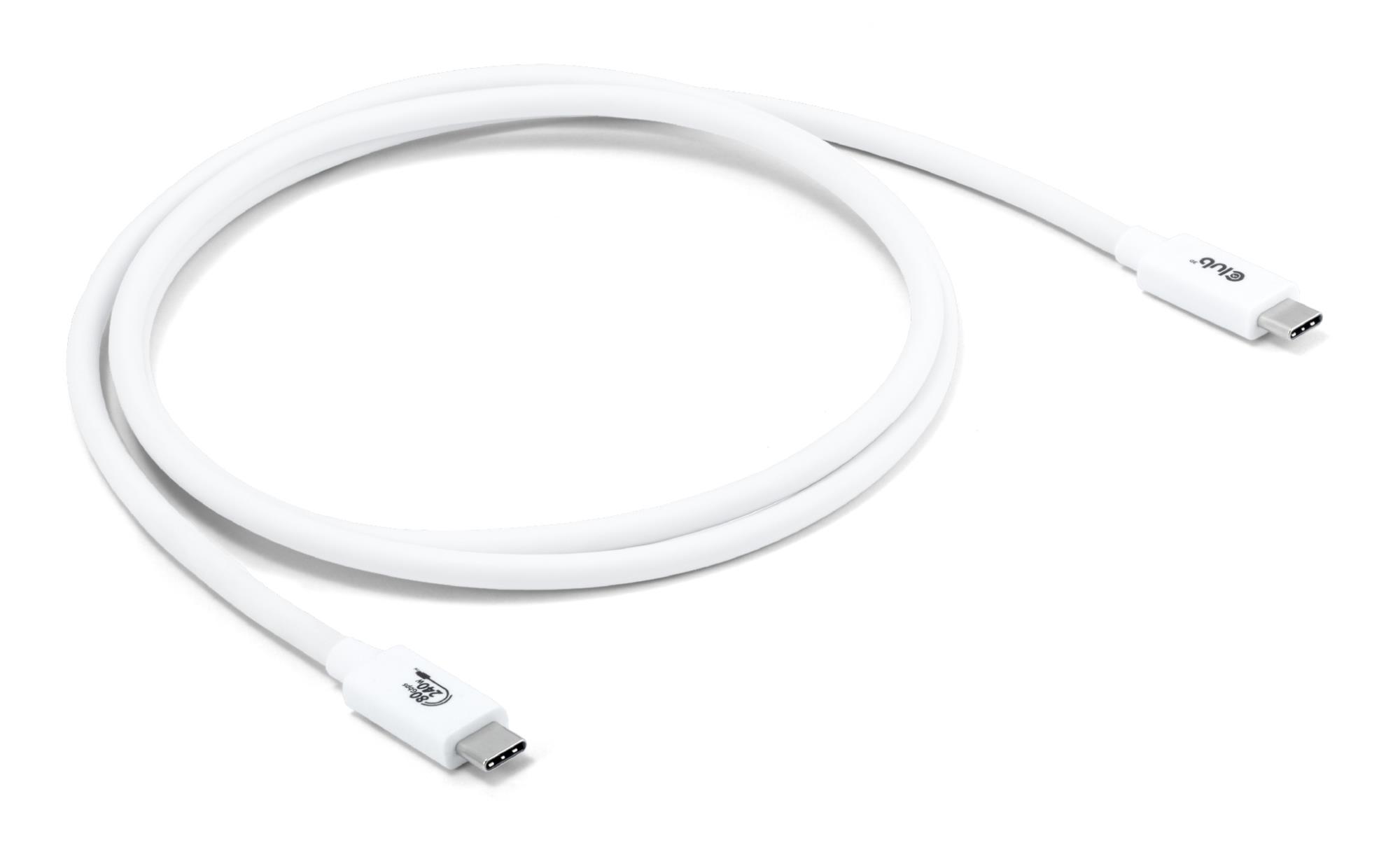 da26d3d9-d750-455f-bd90-ebb0b95a5cf6 CLUB3D CABLE USB-C TO USB-C 1.2M/WHITE CAC-1572 CLUB3D - Image 1