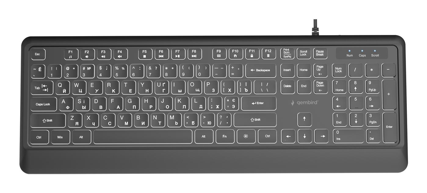 dbb4634f-c6f1-4f28-b265-d6cc91ca5805 GEMBIRD KEYBOARD MULTIMEDIA USB CYRILL/BLACK KB-UML-04-CYRL GEMBIRD - Image 1