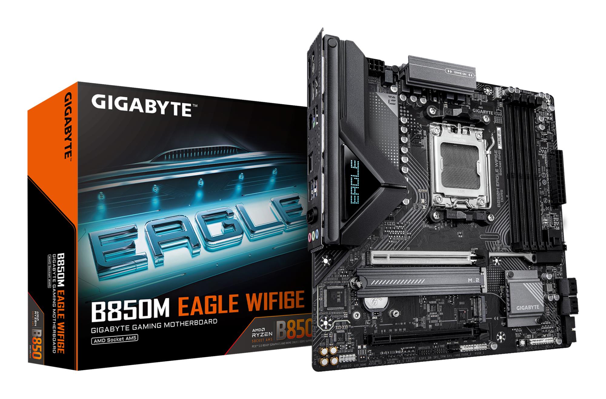 dd2ecc1c-bf74-4fb6-9109-bd8bb9db41e3 Mainboard GIGABYTE AMD B850 SAM5 Micro-ATX Memory DDR5 Memory slots 4 B850MEAGLEWF6E - Image 1