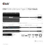 NB ACC DOCKING STATION 7IN1/USB-C 100W CSV-1598 CLUB3D - Image 10