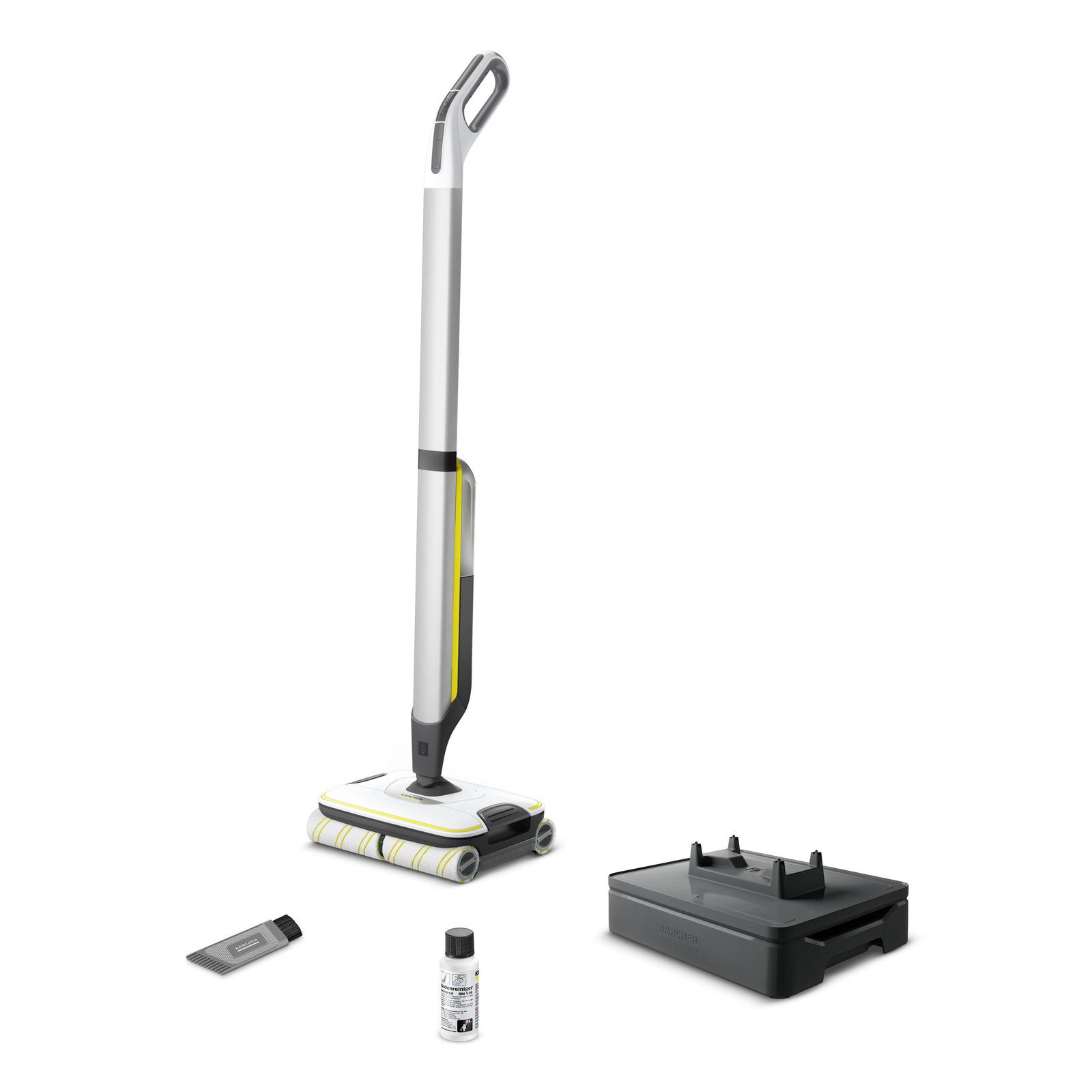 e3801928-05a3-4dcc-8745-0d01162ecf13 KARCHER Vacuum Cleaner|KARCHER|Dry&wet|Electric broom|White/Black/Yellow|Bagless|Battery| 4.3 kg|1.055-701.0 - Image 1