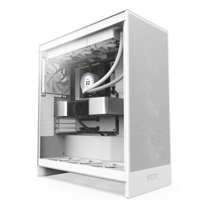 Case NZXT H7 Flow MidiTower ATX EATX MicroATX MiniITX Colour White CM-H72FW-01