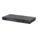 Switch DAHUA S3218-16ET-135 Switch type Unmanaged Switch layer L2 Rack mounting Yes Stackable Yes Form factor 1U 16xRJ-45 ports RJ-45 Ports Type Gigabit Ethernet (10/100/1000) 2xSFP module slots quantity Power over Ethernet (PoE) Yes 2xPower over Ethernet (PoE) ports quantity Total Power over Ethernet (PoE) budget 135 W S3218-16ET-135