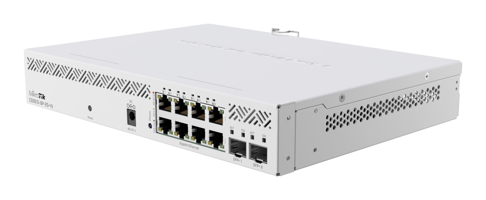 e99753dc-11a3-49f6-bb03-41420efc7deb MIKROTIK Switch|MIKROTIK|8x10Base-T / 100Base-TX / 1000Base-T|2xSFP+|CSS610-8P-2S+IN - Image 1
