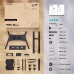 TV SET ACC MOBILE STAND/40-70"/BLACK TS1551-B ONKRON - Image 11
