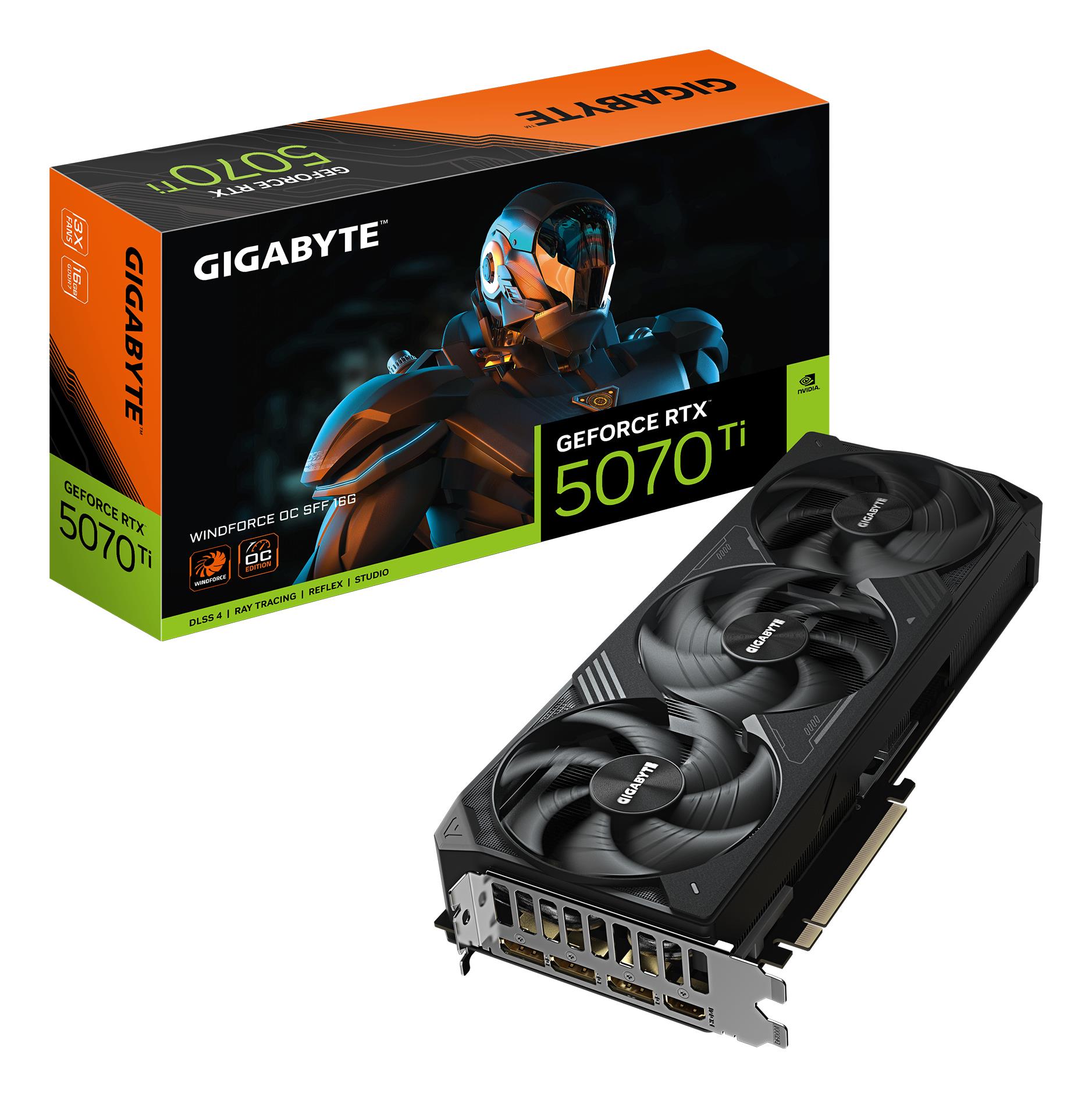 ed55ec9e-47b1-4ac1-ba2f-02cc2a6100fe GIGABYTE Graphics Card|GIGABYTE|NVIDIA GeForce RTX 5070 Ti|16 GB|GDDR7|256 bit|PCIE 5.0 16x|Triple slot Fansink|GV-N507TWF3OC-16GD1.0 - Image 1