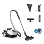 PHILIPS Vacuum Cleaner|PHILIPS|Performer LED 8000 Series|Bagged/For carpets|900 Watts|Noise 75 dB|White|Weight 5.3 kg|XD8142/12