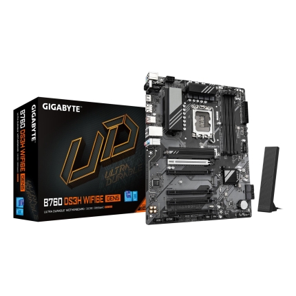 Mainboard GIGABYTE Intel B760 Express LGA1700 ATX Memory DDR5 Memory slots 4 B760DS3HWF6EGEN51.0