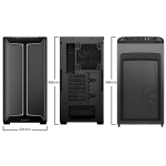 Case BE QUIET PURE BASE 501 DX MidiTower Case product features Transparent panel Not included ATX MicroATX MiniITX Colour Black BGW76 - Image 2