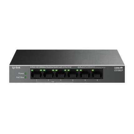 TP-LINK Switch|TP-LINK|LS106LP|PoE ports 4|LS106LP