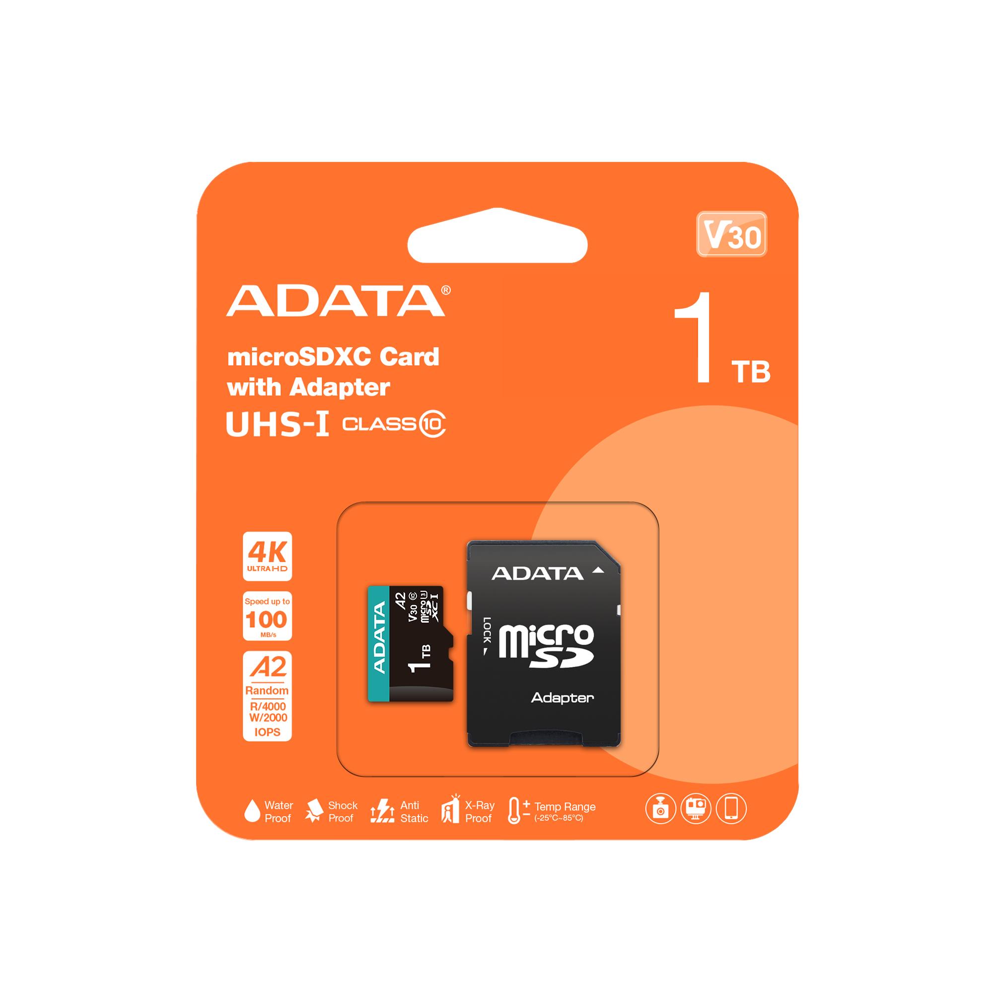 f20c61bc-343d-41e0-90c3-fd0b28d39830 MEMORY MICRO SDXC 1TB W/AD./AUSDX1TUI3V30SA2-RA1 ADATA - Image 1