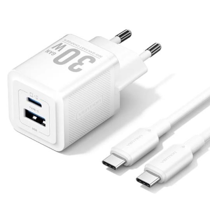 VENTION MOBILE CHARGER WALL USB +CABLE/30W 2P TZ-FEQW0-EU-01 VENTION
