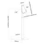 TABLET ACC FLOOR STAND/TABLET-S200SILVER NEOMOUNTS - Image 3
