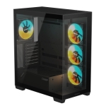 Case GIGABYTE GB-C500P ST MidiTower Case product features Transparent panel ATX MicroATX MiniITX Colour Black GB-C500PST - Image 5