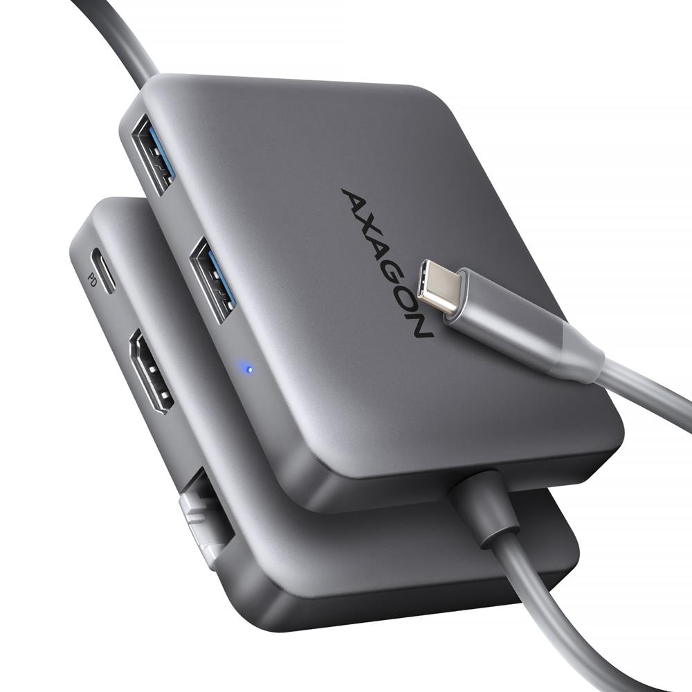 f9ad7698-dd41-405a-ba7b-33f26aa3b701 I/O HUB USB-C 5IN1 5GBPS/0.2M HMC-5HL AXAGON - Image 1