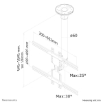 TV SET ACC CEILING MOUNT 22-52/FPMA-C400BLACK NEOMOUNTS - Image 9