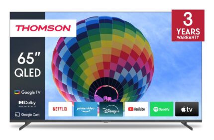 THOMSON TV Set|THOMSON|65"|4K/Smart|QLED|3840x2160|Wireless LAN|Bluetooth|Google TV|Dark Grey|65QG4S14