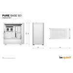 Case BE QUIET PURE BASE 501 MidiTower Not included ATX MicroATX MiniITX Colour White BG075 - Image 8