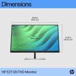 LCD Monitor HP E27 G5 27" Business Panel IPS 1920x1080 16:9 5 ms 6N4E2AA - Image 6