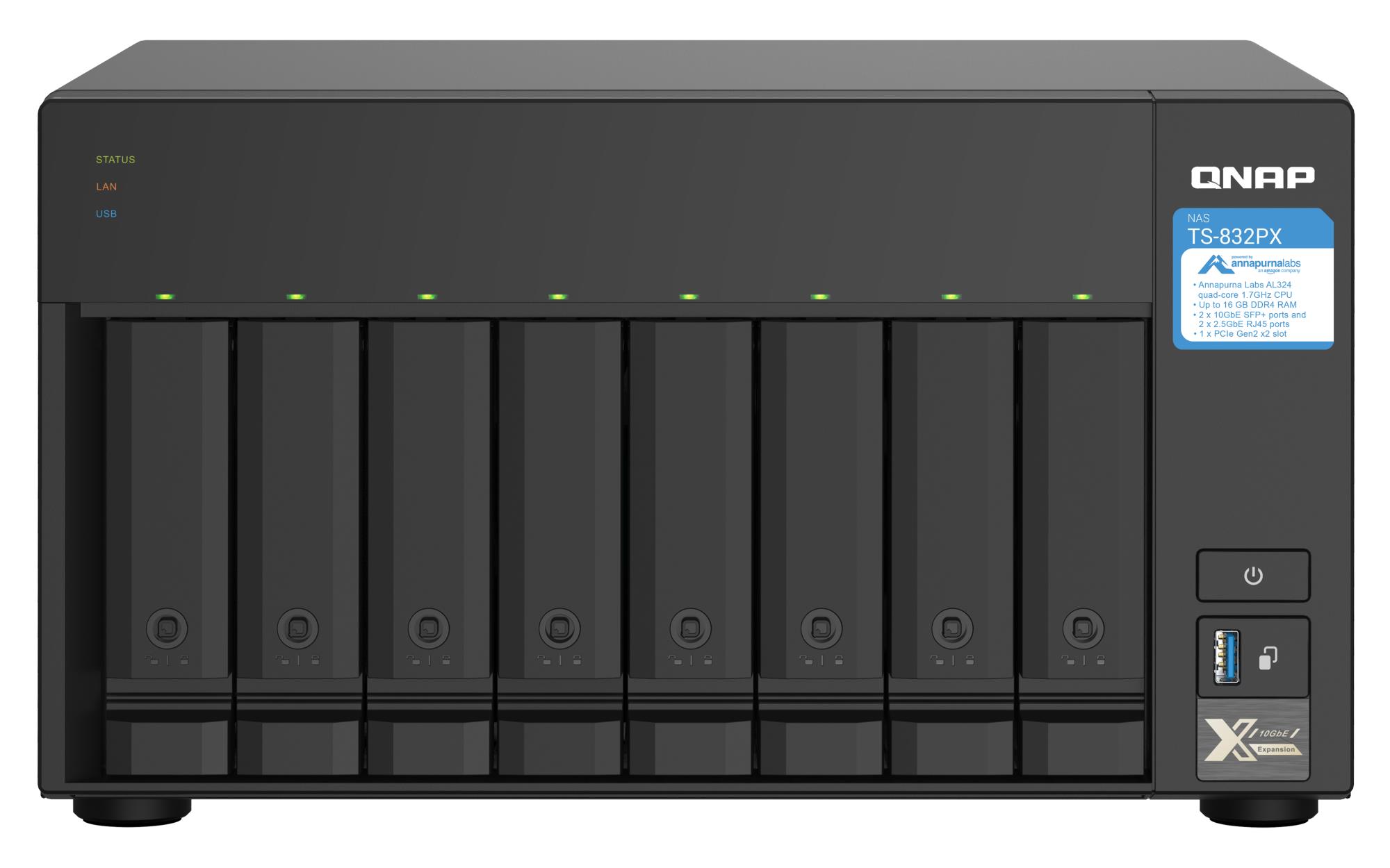 ffc034a8-a4bb-4978-8c77-126069ccc180 QNAP NAS STORAGE TOWER 8BAY/NO HDD TS-832PX-4G QNAP - Image 1